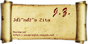 Jónás Zita névjegykártya