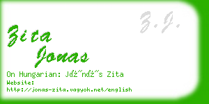 zita jonas business card